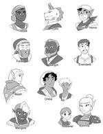 Various D&D townsfolk from "Wayfinder's Atlas" D&D 5e supplement