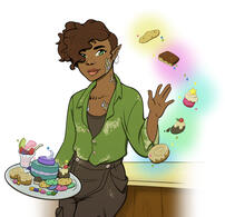 Magical baker from "Friends, Foes, & Other Fine Folks"
