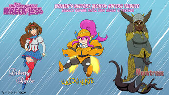 Superheroines from the Wreck-Lass universe